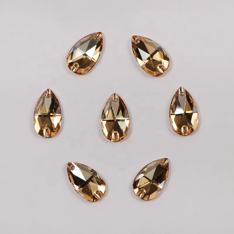 Golden Shadow 3230 Drop 7x12 11x18 13x22 17x28mm Sew-on Rhinestones Wholesale  Rhinestones Flat Back Fabric Rhinestones