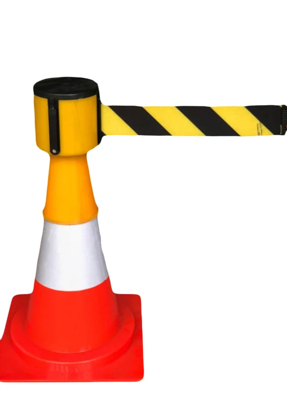 Red White or Yellow Black Traffic Colored Cones Tapes/retractable Barrier Tape/Retractable Cone Tape