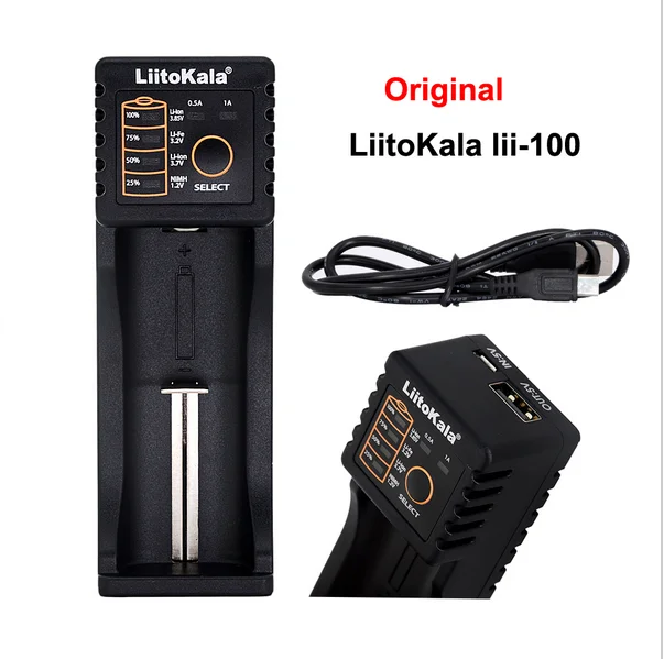 Li-ion battery charger LiitoKala charger Liitokala Lii-100 18650 battery charger