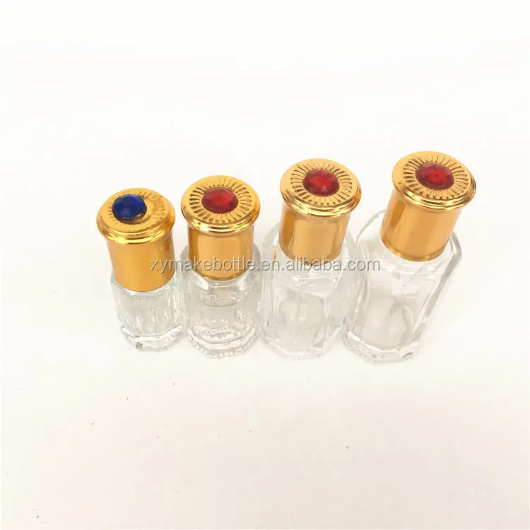wholesale mini octagon attar glass bottles for perfume oil