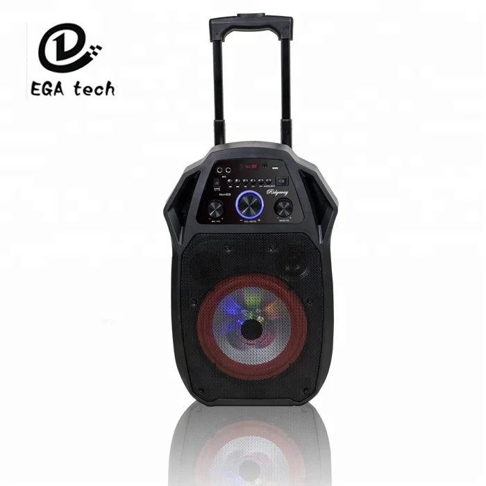 Portable trolleybus speakers with bluetooth function for party members, travel backpack on wheels speaker