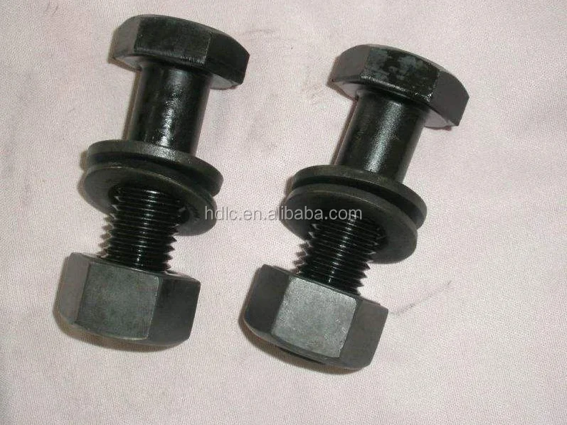 DIN 931 M20x100mm Black Heavy Hex Bolt Nut and Washer