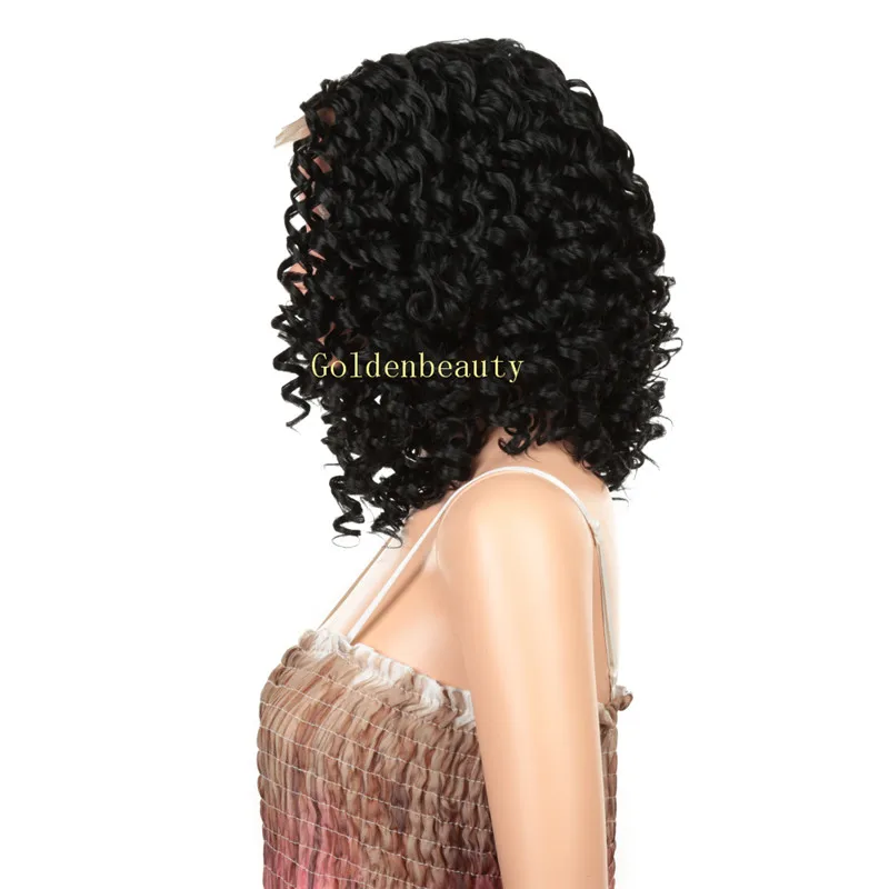 Short Kinkys Curly Hair Lace Front Wig for Black Women Synthetic Lace Front Wigs Heat Resistant fiber