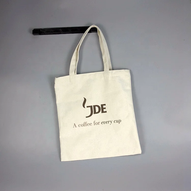 100% custom printed logo standard size shopping  bag cotton gift grocery hand bag