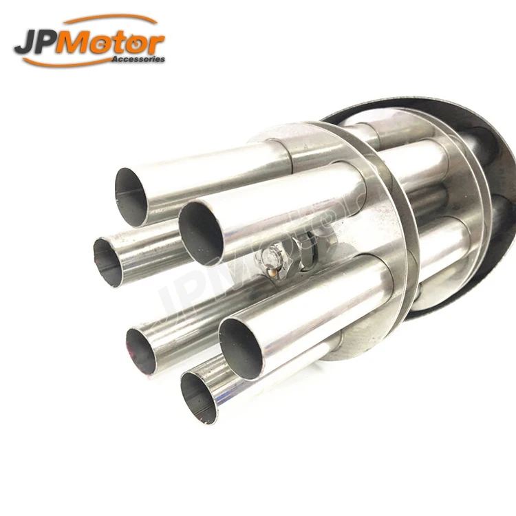 Tailgunner Mini Gatling Gun Scooter Motorcycle Exhaust Muffler For GY6 125 150 100cc JH70 CG125 EN125 YBR125