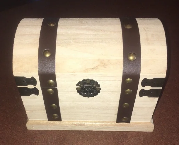 
Antique custom Wood Treasure Chest Boxes for Weddings 