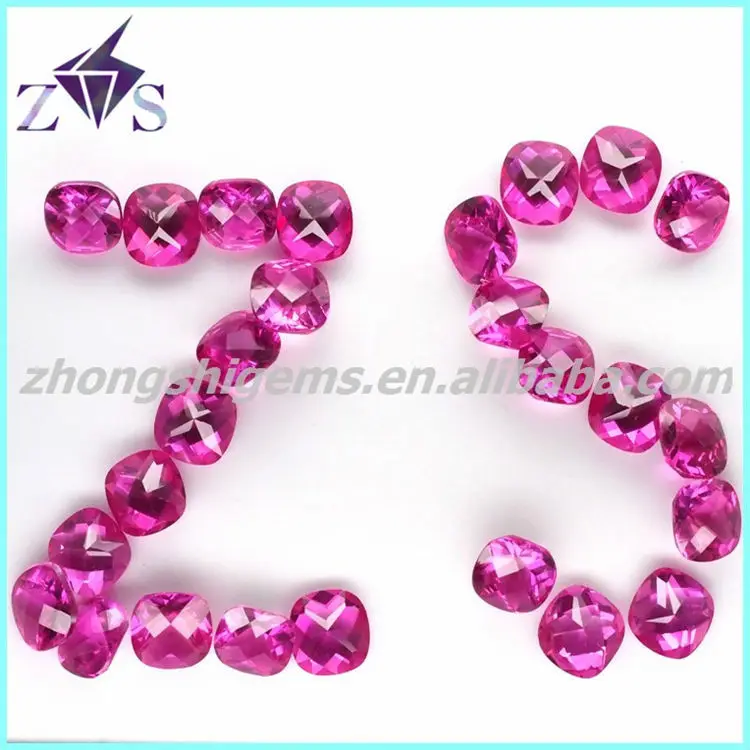 Grade AAA Checkerboard Cut Artificial Ruby Prices