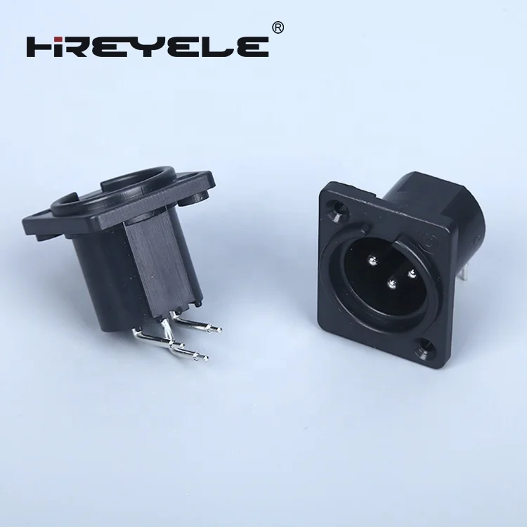  XLR 3 контактный разъем шасси панельный угловой шпильки для аудио микрофона