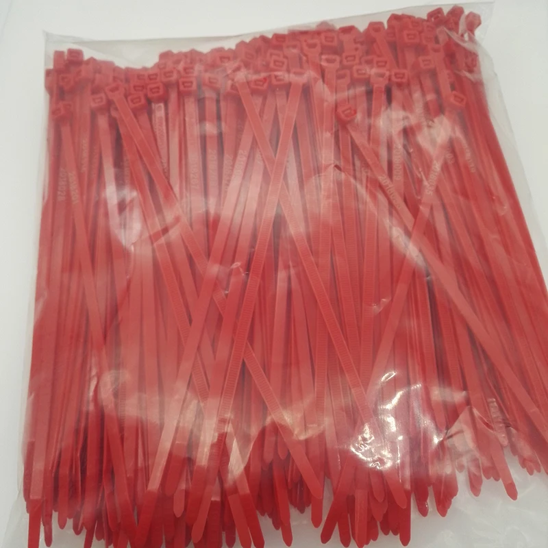 
Blue Red Nylon Numbered Zip Ties With Custom Logo 