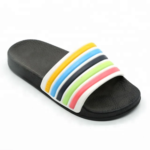 Wholesale Fashionable Design PU Strap Mens Casual Slides Slippers