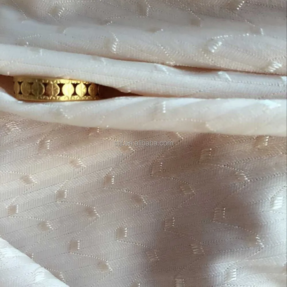 
Seamless underwear and bra nylon lycra tricot dots jacquard four way stretch fabric 