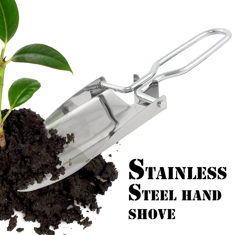 Creative Stainless Steel Folding Shovel Survival Spade Garden Tool Hiking Trowel