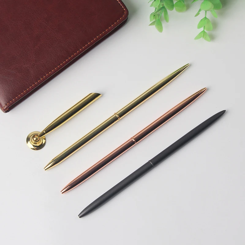 Rose Gold Custom Logo Desk Cap Pen for Hotel