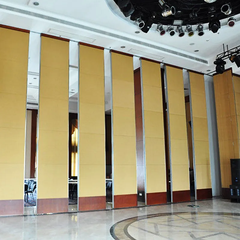 Restaurant movable wooden soundproof folding partition wall malaysia