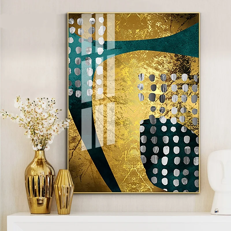 Crystal Canvas Glass Framed Large Paintings For Living Room Painting Art