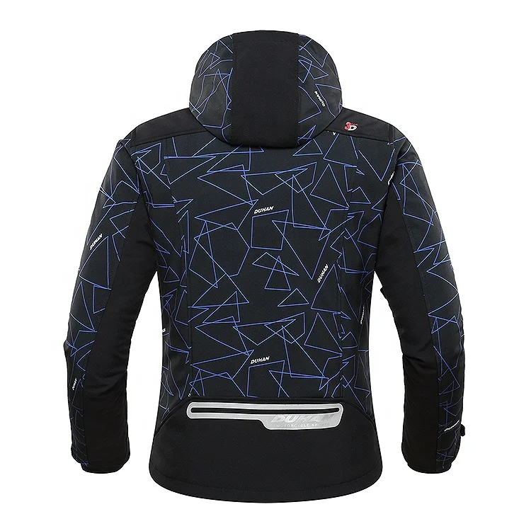 DUHAN Motorcycle Jacket Leisure Hooded Model Keep Warm Motorcycle Riding Jacket With Waterproof Removabae Electric Thermo Vest