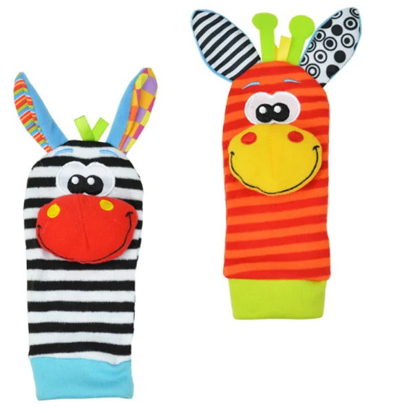 Baby Wrist Bell Animal Model Wrist Strap Baby Socks Combination Matching Toys