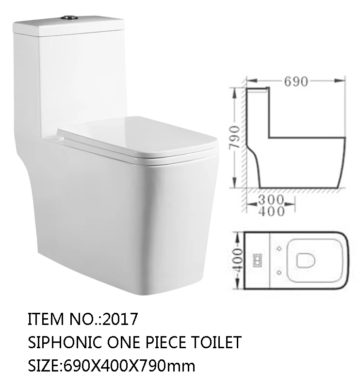 Chaozhou one piece square public commercial toilet for sales