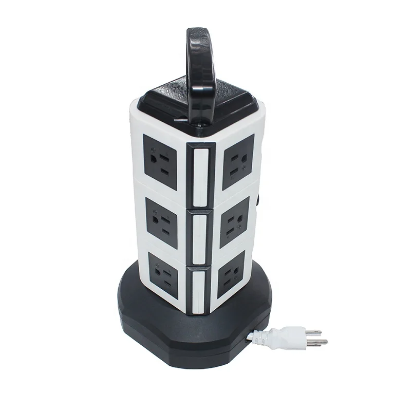 
American safty home use usb power strip outlet power extension cord tower socket 