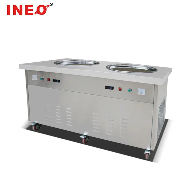 Hot Sale Commercial Price Turkey  Philippine Thailand Single Flat Pan Roll Fry Ice Cream Thai Fried Ice Cream Machine