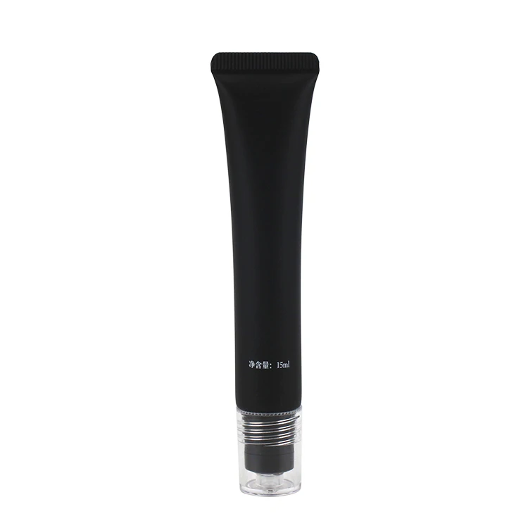 D30mm L100mm 15ml Silkscreen Black Transparent Cap Multi-effect Firming Eye Cream Three Beads Roller Ball Tube