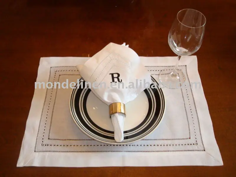 
monogrammed linen placemat tablemat 