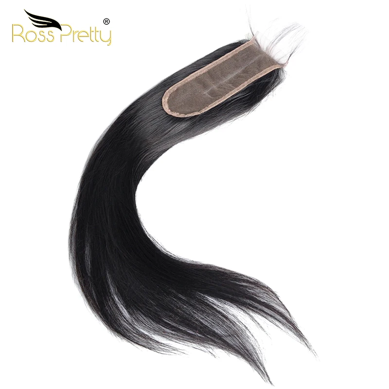 Ross Pretty Human Hair Best Price 14-20inch Bone Straight Hair With Closure Burmese Straight Hair 2x6 Closure