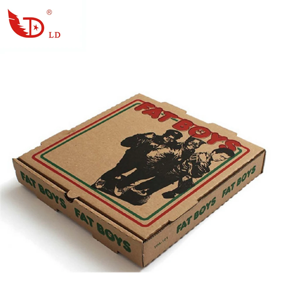 LD China manufacturer wholesale 6/7/8/10/12/14/16 inch personalized custom printing corrugated rectangular pizza box