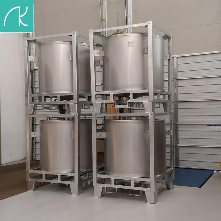 1000L chemical stainless steel sodium hydroxide storage tank