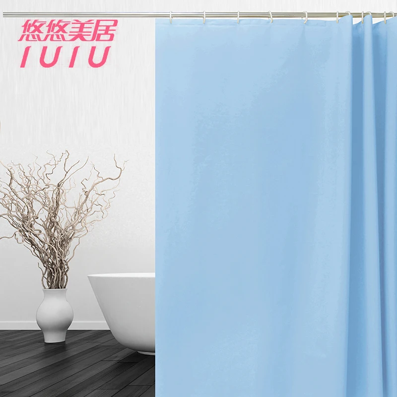 High quality low price shower curtain with solid color