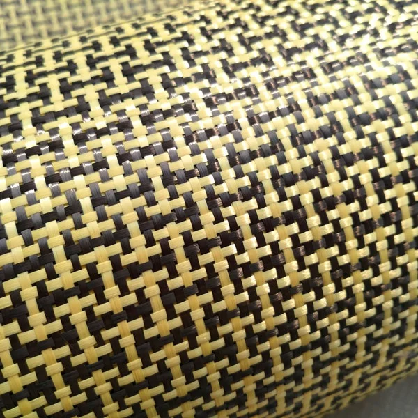 Kevlar Carbon Mixed Weaved Fiber Fabric 200g I-shaped