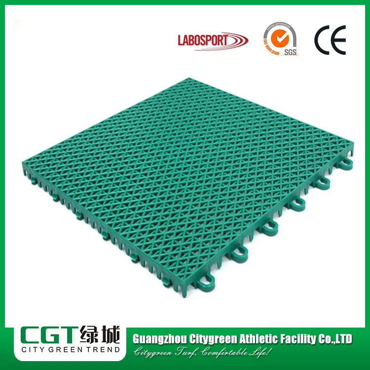 Plastic slat non-slip floor for backyard,kindergarten floor materials
