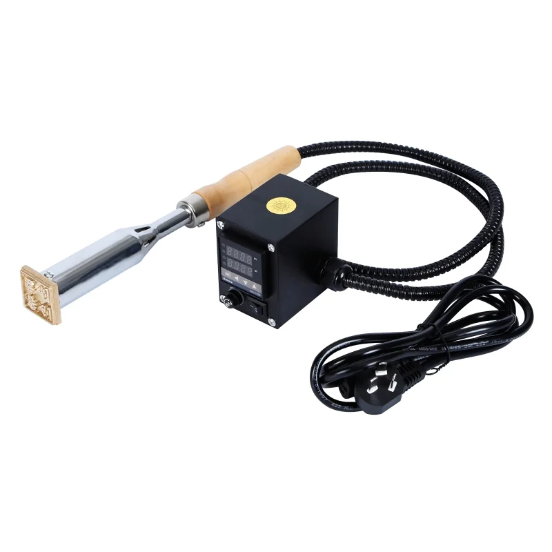 
Small Manual Leather Label Embossing Machine , Heat Press Hot Stamping Machine with High quality wire protecting pipe 