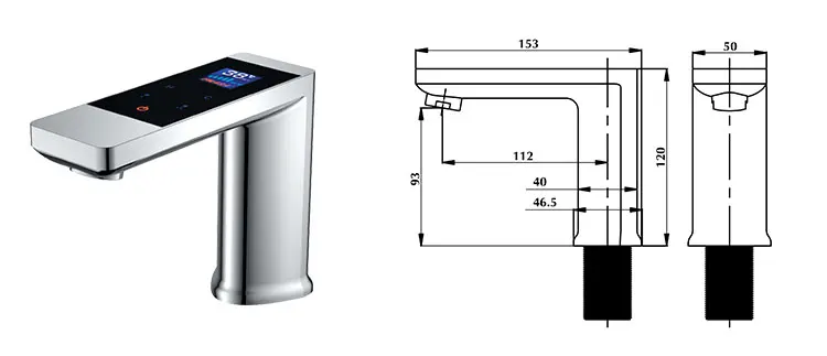Good price high quality electronic touch control smart basin tap