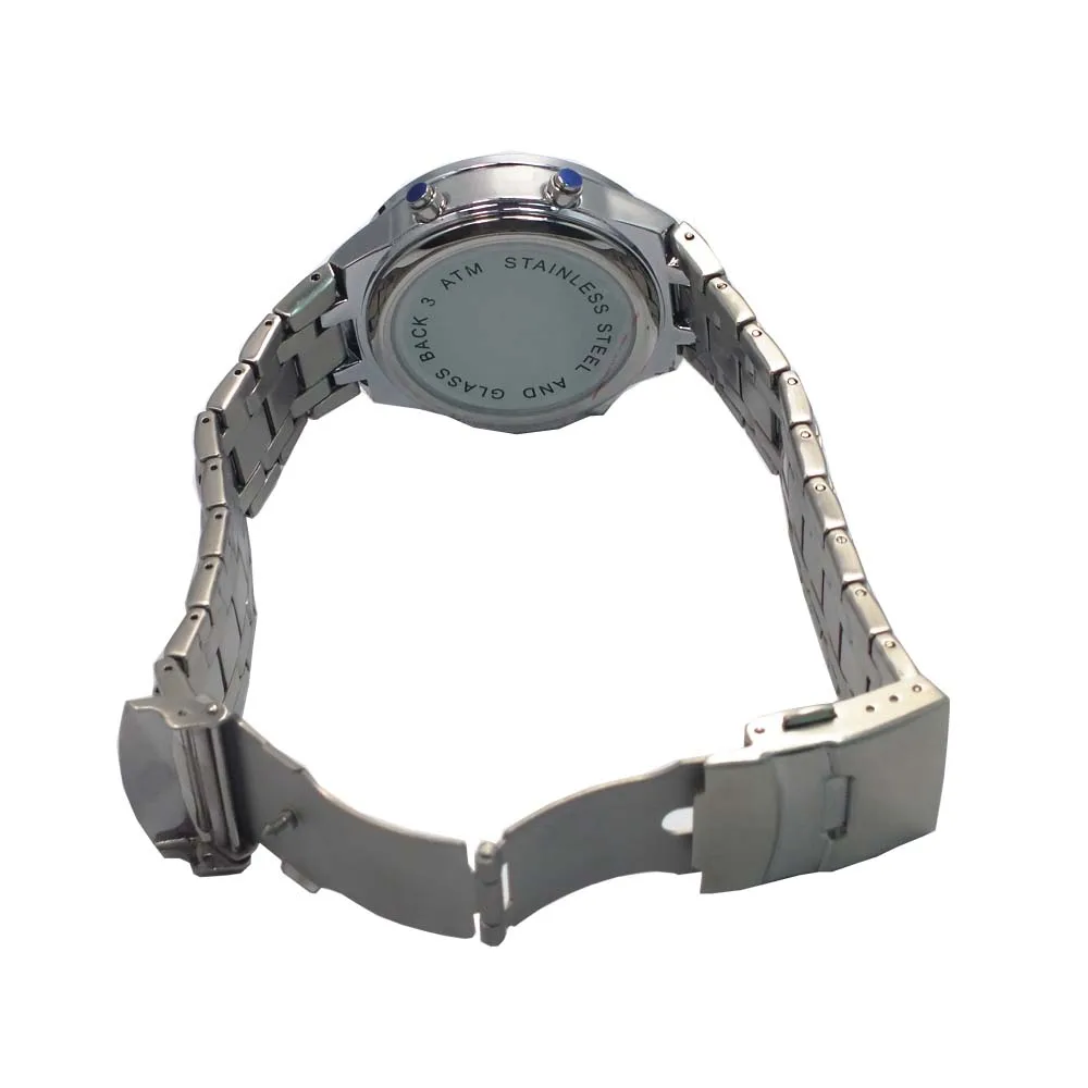 IPS alloy case digital display solar power sapphire mineral wristwatch from Shenzhen factory
