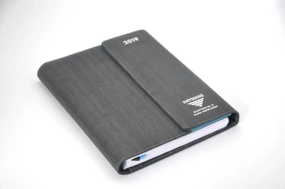 Personalized diary notebook printing with spiral binding and PU leather