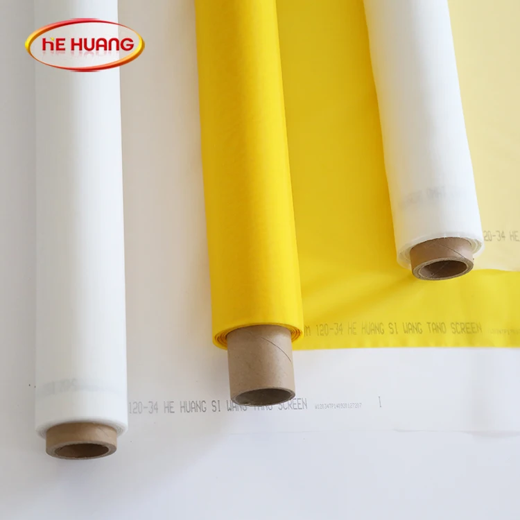 
Wenzhou Hehuang 43T 54T 77T Polyester Silk Bolting Screen Printing Wire Mesh 