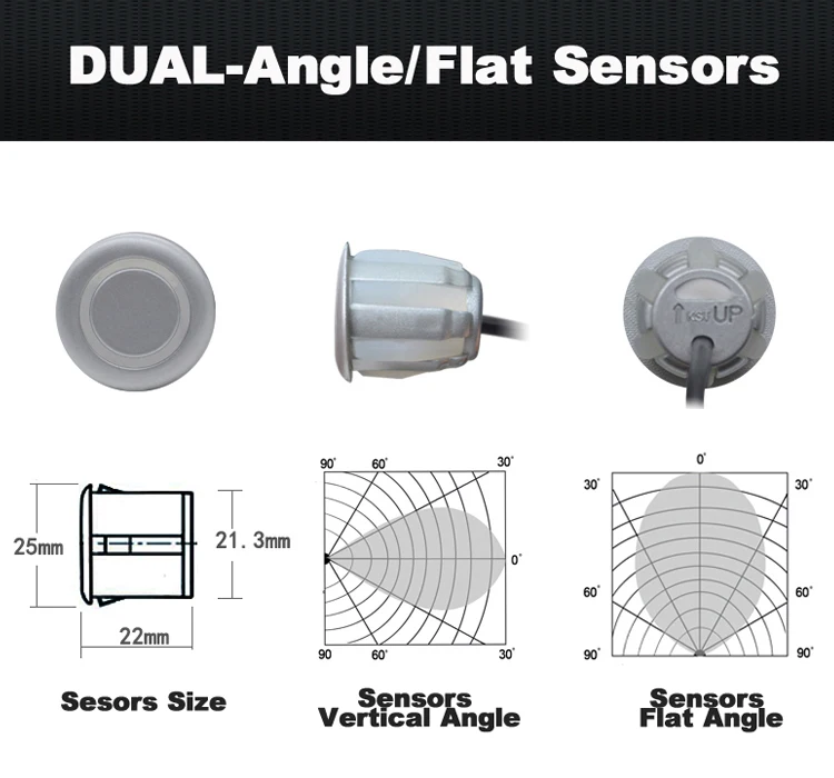 front and rear parking sensor kit  smart wireless car parking lot sensor system