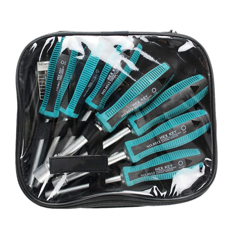 Cr-V отвертка винта для шестигранного болта гайка винт с пластиковой ручкой 3/16 1/4 5/16 11/32 3/8 7/16 1/2 дюйма Доступные ручные инструменты