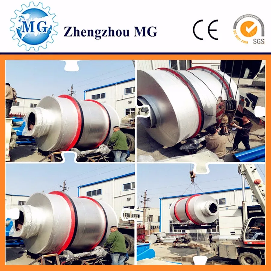 2021 High Quality 10T/H Three Cylinder Sand Dryer equip Diesel Burner