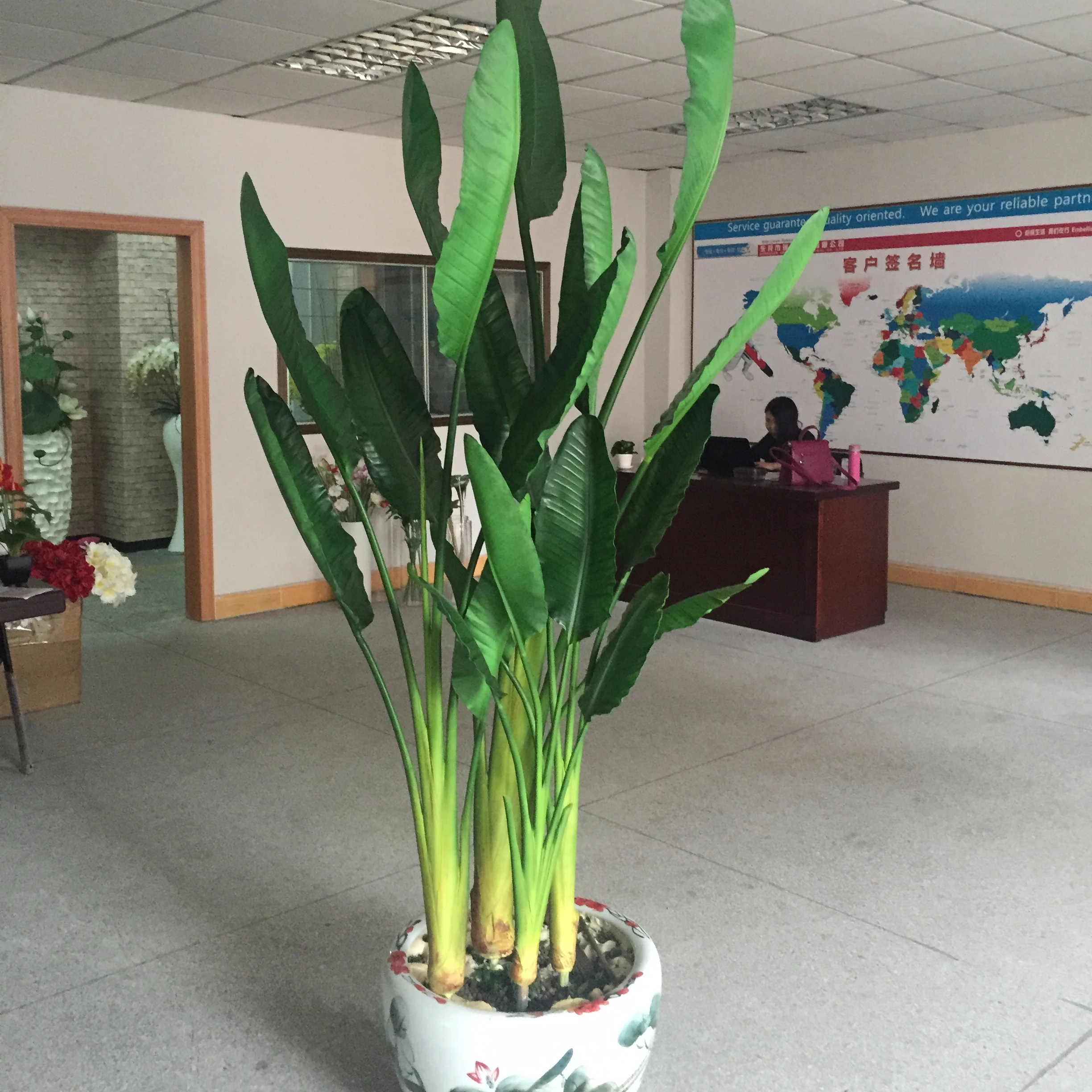 Artificial Banana Leaves real touch latex leaf