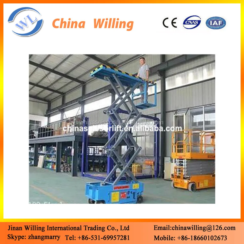 Завод scissor типа самоходные вертикальной человек лифт стол с CE