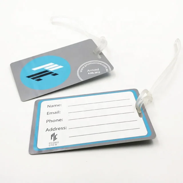 Custom Luggage Travel Tag Plastic Identification Cards Crew Bag Tag Accessories
