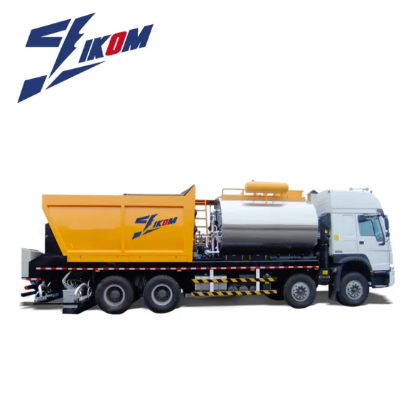 IKOM synchronous bitumen distribution asphalt chip seal sealer truck for sale