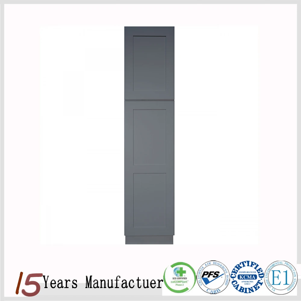 Ready Made Modular Kitchen Pantry Cabinet With Solid Wood Door