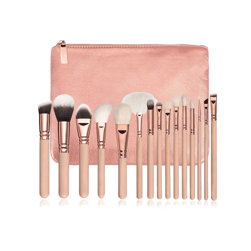 High Quality wholesale Professional custom synthetic hair private label cosmetic makeup brushes set case
