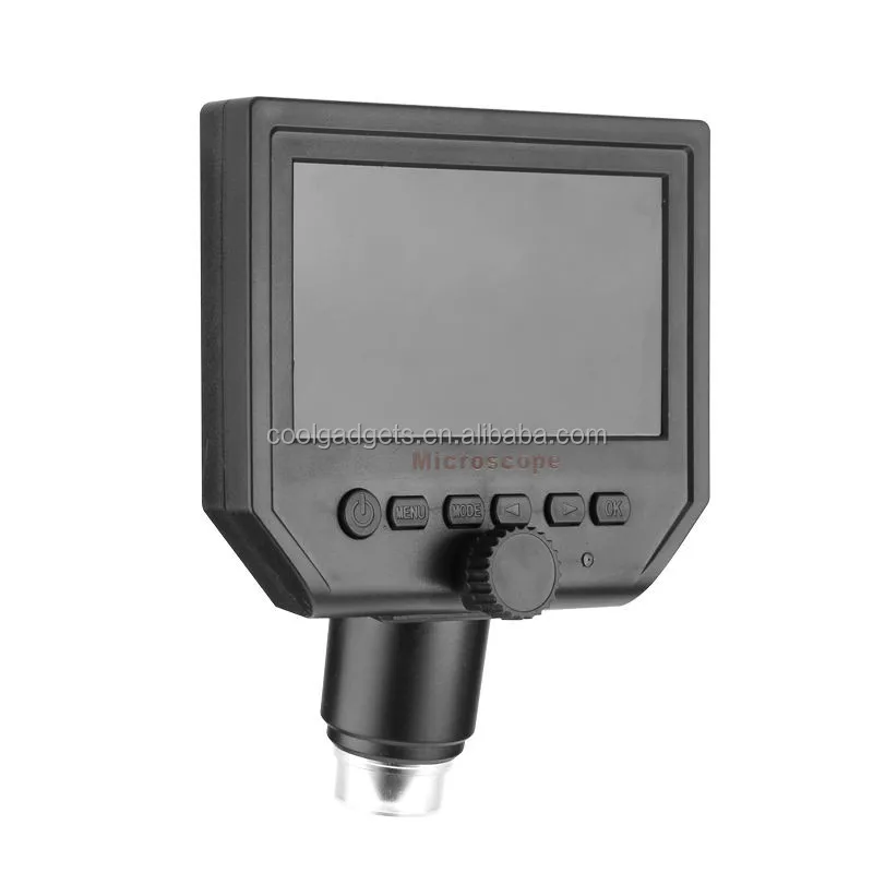 [KOOCU] HD Digital-600X Zoom Microscope with 4.3-Inch HD Display Built-In Battery FHD Vi (2017 Newest)
