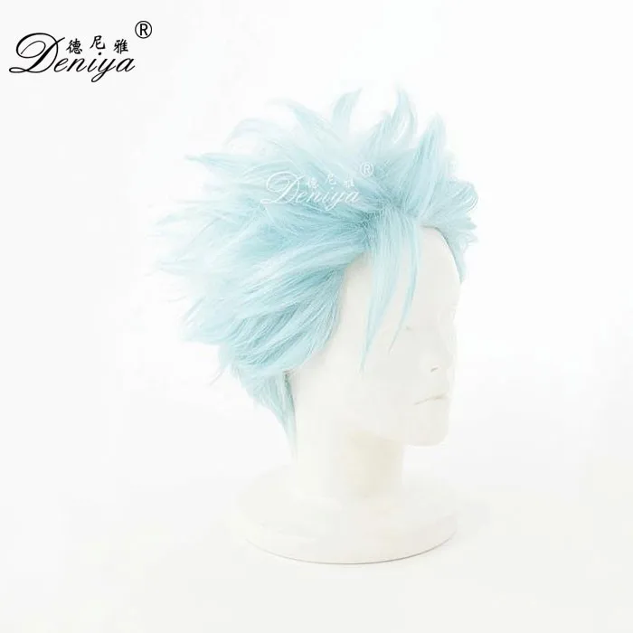 
Light blue naruto cosplay anime wig short cosplay boys wig 