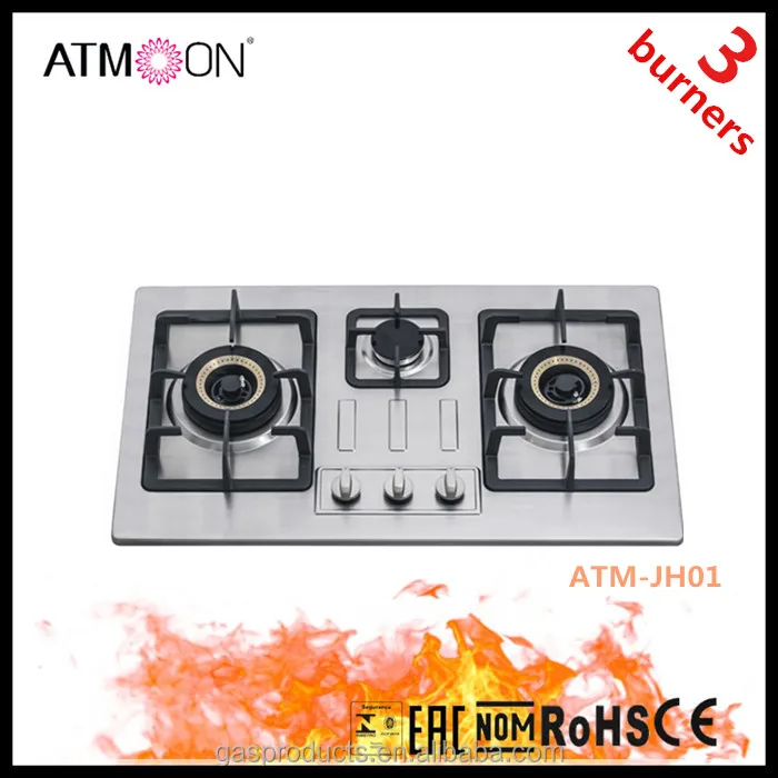 201/304 Stainless Steel Panel Of Built-in 3 Burners Gas Cooktops / Gas Stove / Built-in Gas Cooker
