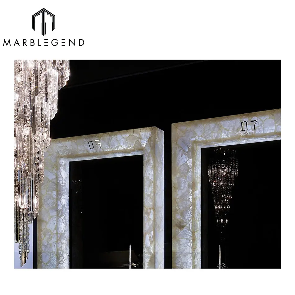 
Gorgeous Decorative Wall Panel Crystal White Quartz Semi Precious Slab 